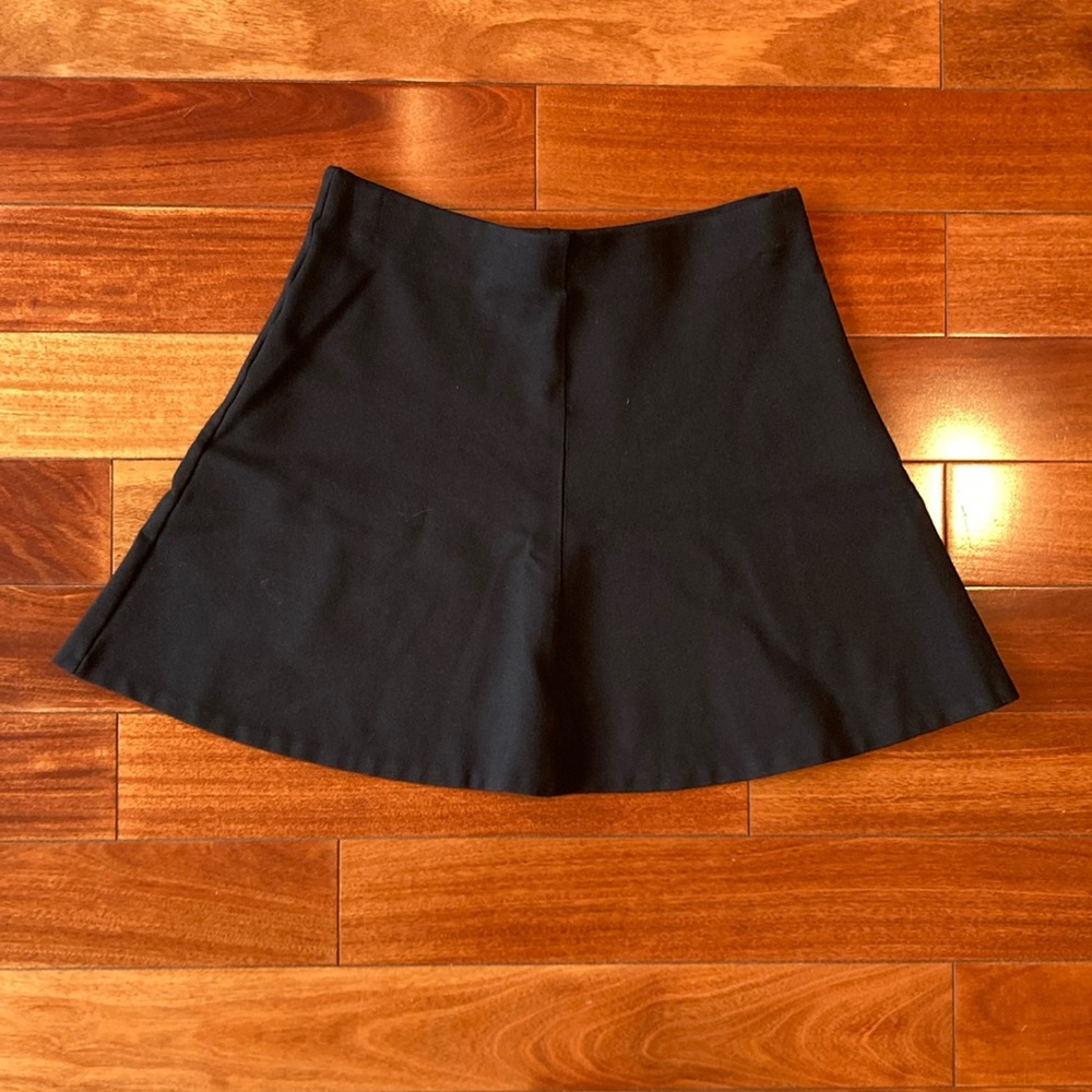 Black Fit and Flare Mini Skirt